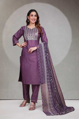 DRASHTIFASHION Embroidered Kurta, Salwar & Dupatta Set