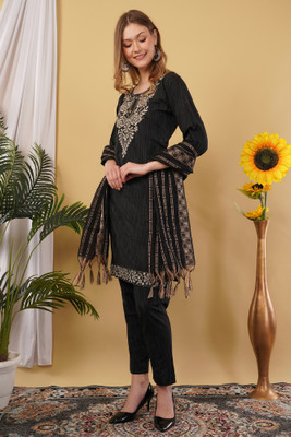 Vibrant Gaze Embroidered Kurta, Trouser/Pant & Dupatta Set