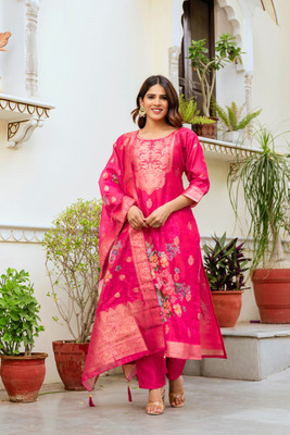 KIONA FAB Floral Print Kurta, Trouser/Pant & Dupatta Set
