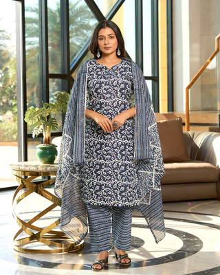 YANA ENTERPRISE Solid Kurta, Salwar & Dupatta Set