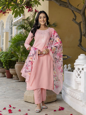 SDK Fashion Embroidered Kurta, Trouser/Pant & Dupatta Set