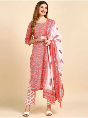 AnAdhTex Printed Kurta, Trouser/Pant & Dupatta Set