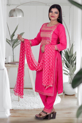 SABRANG MIX & MATCH Embroidered, Printed Kurta, Trouser/Pant & Dupatta Set