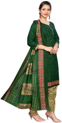 Wonder Weave Floral Print Kurta, Salwar & Dupatta Set