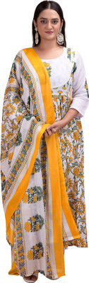 Sitara Setu Floral Print Kurta, Trouser/Pant & Dupatta Set