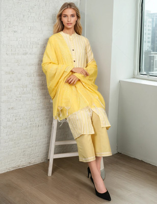 ZA STORE Self Design Kurta, Trouser/Pant & Dupatta Set