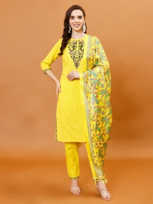 Meena Bazaar Printed Kurta, Salwar & Dupatta Set