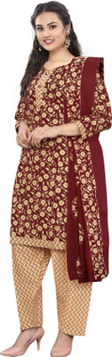 VihaanExim Printed Kurta, Patiala & Dupatta Set