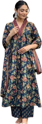 Mastvery Solid Anarkali Kurta, Bottom & Dupatta Set