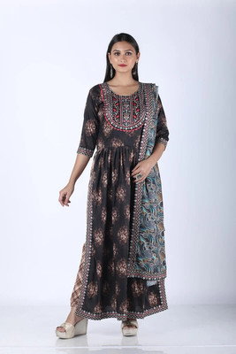 REETZ Printed Kurta, Trouser/Pant & Dupatta Set