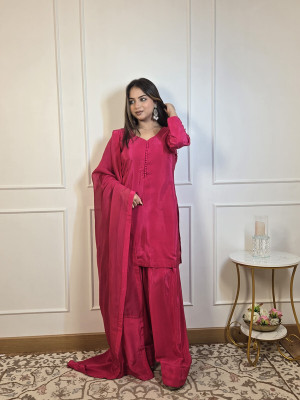 shopbegum Embroidered Kurta, Salwar & Dupatta Set