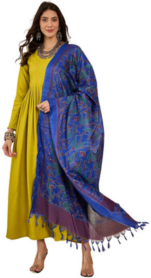InWeave Solid Kurta, Palazzo & Dupatta Set