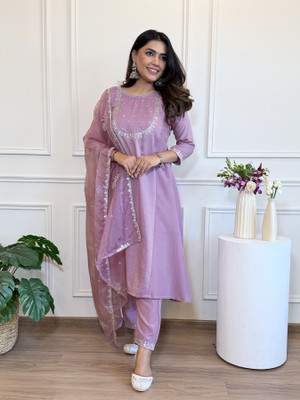 Shanti Creation Embroidered Kurta, Trouser/Pant & Dupatta Set
