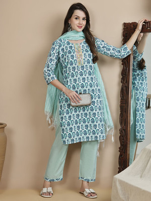 Prakat Floral Print Kurta, Trouser/Pant & Dupatta Set
