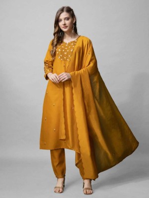 Thezaara Embroidered Kurta, Trouser/Pant & Dupatta Set