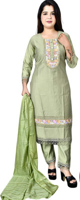 Azad Fashion Embroidered Kurta, Trouser/Pant & Dupatta Set