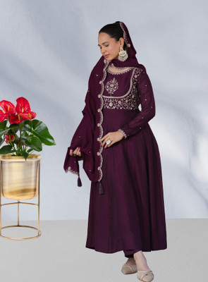 KHANJAN FASHION Embroidered Kurta, Trouser/Pant & Dupatta Set