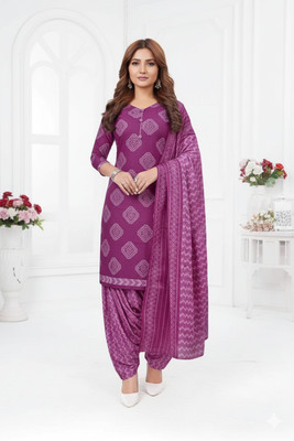 The Weavers Shop by Raavi Printed Kurta, Salwar & Dupatta Set