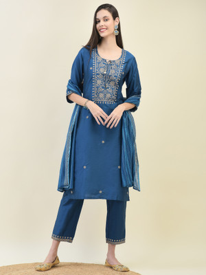 SHREE - SHE IS SPECIAL Embroidered Kurta, Trouser/Pant & Dupatta Set