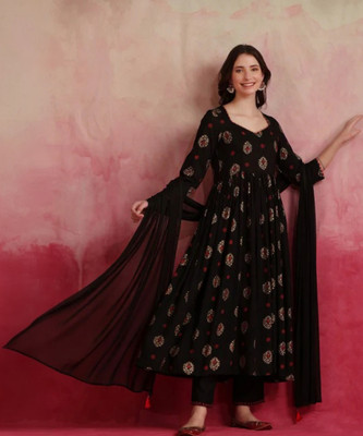 Shivkurti Printed Kurta, Trouser/Pant & Dupatta Set
