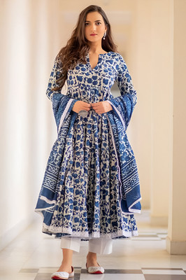 wamika hub Printed Kurta, Trouser/Pant & Dupatta Set