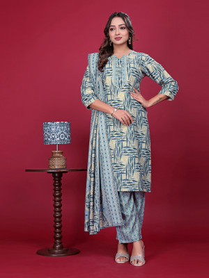 ARAHAMFASHION Printed Kurta, Trouser/Pant & Dupatta Set
