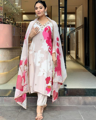 MILAAV Printed Kurta, Trouser/Pant & Dupatta Set