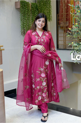 RANGTARA Embellished Kurta, Trouser/Pant & Dupatta Set
