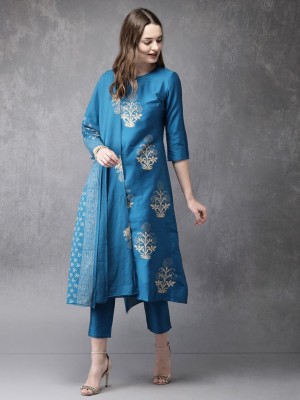 Angel western Graphic Print Kurta, Trouser/Pant & Dupatta Set