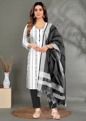 ZR Clothes Self Design Kurta, Trouser/Pant & Dupatta Set