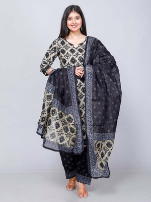 Jevi Prints Printed Kurta, Patiala & Dupatta Set