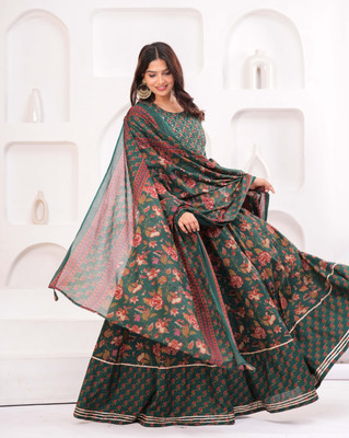 NYPA Women Kurti Skirt Dupatta Set