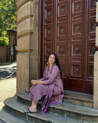 shoecom Embroidered Kurta, Salwar & Dupatta Set