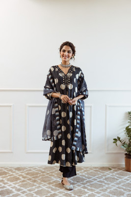 Rhythm Fashion Printed Kurta, Trouser/Pant & Dupatta Set