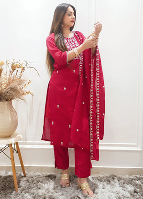 VredeVogel Embroidered Kurta, Trouser/Pant & Dupatta Set