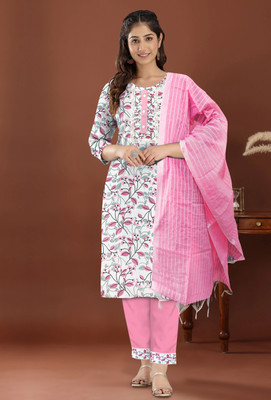 MGKURTI STORE Floral Print Kurta, Trouser/Pant & Dupatta Set