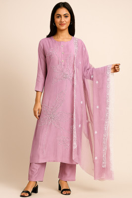 Ahmad HOUSE OF SHAPOSH Embroidered Kurta, Trouser/Pant & Dupatta Set