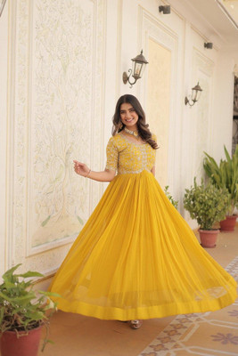 MND CREATION Flared/A-line Gown(Yellow)