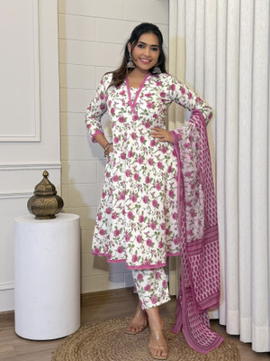 Shanti Creation Printed Kurta, Trouser/Pant & Dupatta Set