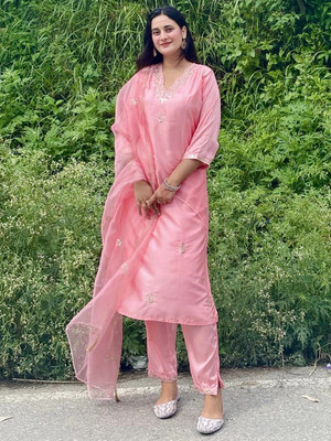 VredeVogel Embroidered Kurta, Trouser/Pant & Dupatta Set