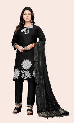 HOUSE OF COMMON Embroidered Kurta, Trouser/Pant & Dupatta Set
