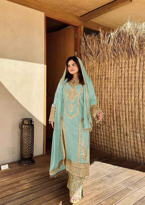 subhlaxmii Self Design Kurta, Patiala & Dupatta Set