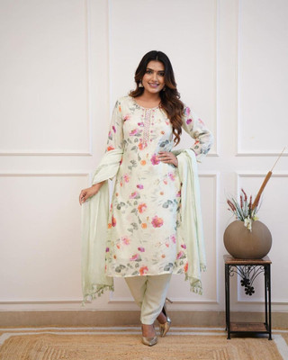 Biezun Embroidered Kurta, Salwar & Dupatta Set