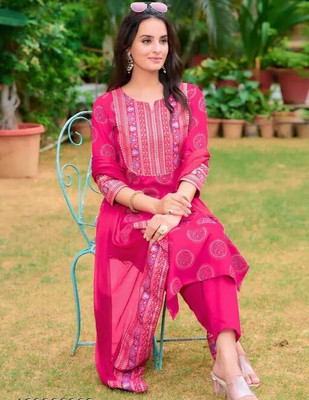 thegoodstore Printed Kurta, Trouser/Pant & Dupatta Set
