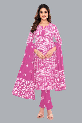 SHREE JEENMATA COLLECTION Printed Kurta, Salwar & Dupatta Set