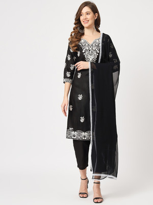 PANNKH Embroidered Kurta, Trouser/Pant & Dupatta Set