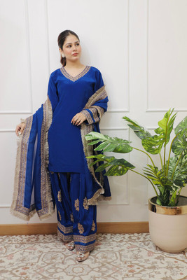 shopbegum Embroidered Kurta, Salwar & Dupatta Set