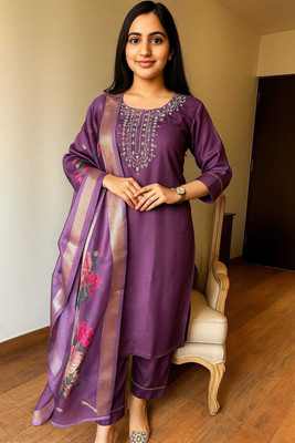 LIZORD FAB Embroidered Kurta, Trouser/Pant & Dupatta Set