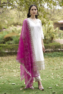 VredeVogel Embroidered Kurta, Trouser/Pant & Dupatta Set