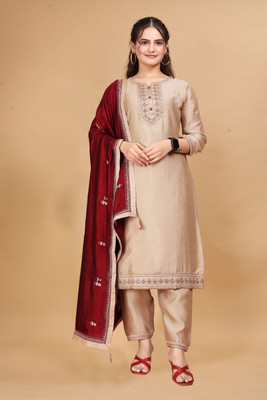 BoldStich Embroidered Kurta, Trouser/Pant & Dupatta Set